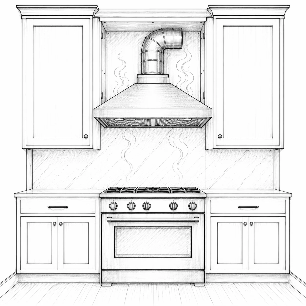Drawing: weak ventilation (kitchen)