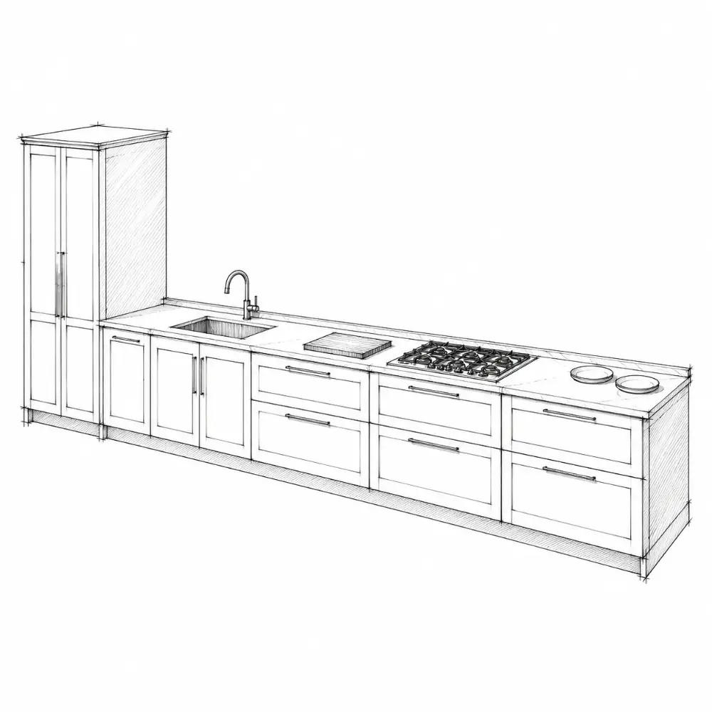 Drawing: workflow (kitchen)